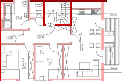 Moderne Neubau-Dachgeschosswohnung mit 83 m² - Kirchheim In Schwaben