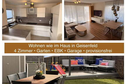 Wohnen wie im eigenen Haus - 4-Zimmer-Gartenwohnung mit 90 m² Garten und Garage direkt vor der Tür - Geisenfeld