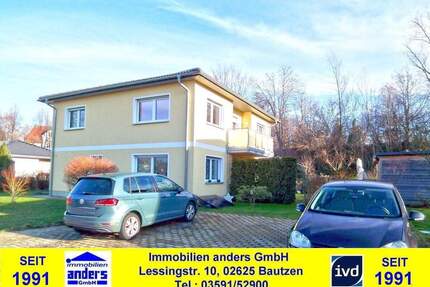 Moderne 3-Raum-Wohnung mit Süd-Balkon - Bad mit Wanne und Dusche - 2 PKW-Stellplätze - Gartengrundstück - nahe Bautzen - Obergurig Singwitz