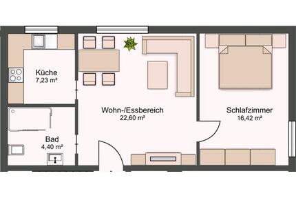 Kernsanierte 2 Zi Wohnung in zentraler Lage Mietwohnung - Calden