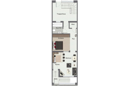 Erstbezug nach Renovierung 1.5 Zimmer Wohnung zentral in Tiengen - Waldshut-Tiengen