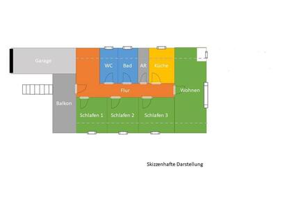 Helle Dachgeschoßwohnung 4 Zimmer Küche Bad G-WC in Schneppenbach - Kirn