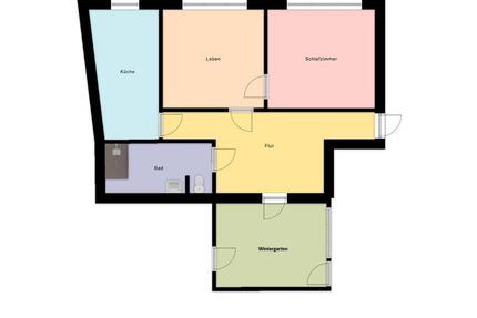 Großzügige 2-Raum-Wohnung im Stadtzentrum zu vermieten - Tanna