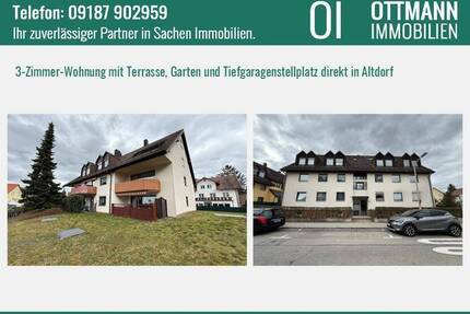 3-Zimmer-Wohnung mit Terrasse, Garten und Tiefgarage direkt in Altdorf - Altdorf b. Nürnberg