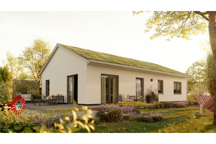 Der Bungalow mit Gründach im Neubaugebiet Helpup. - Oerlinghausen