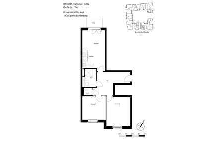 Wohnung zum Mieten in Berlin 537,88 € 76.84 m²