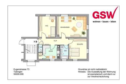 Wohnung zum Mieten in Tübingen 887,03 € 76 m²