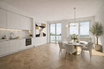 Wenn Träume wahr werden! Große 2,5-Zimmer-Wohnung mit Sonnenbalkon zum Wohlfühlen, neue Böden & Bad! - Bogen