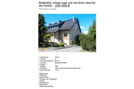 Doppelhaushälfte in Bautzen zu verkaufen. Ruhige Lage,zentrumsnah