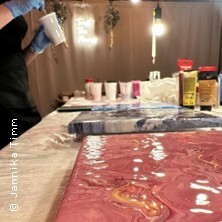 Acryl Pouring, Farbfluss mit Acrylfarben | Pouring mit Zellenbildung und Medium