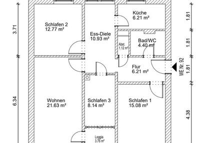 4-Zimmer- Wohnung|88.5 m² | Balkon | Aufzug | 6. OG| 102026 frei - Pinneberg