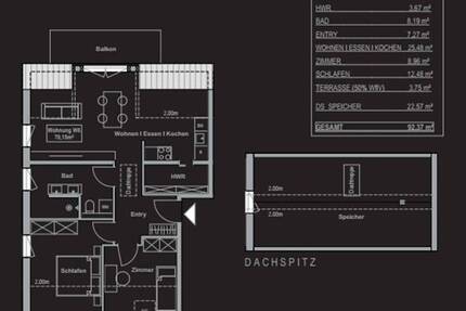Neubauwohnung mit Einbauküche und Wohnraum im Speicher - Endingen am Kaiserstuhl