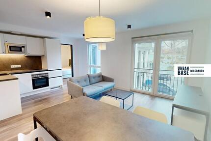 URBAN BASE: Vollmöbliertes 2-Zimmer-Apartment mit EBK, ALL-IN-MIETE, UVM. im Wiesbadener Stadtzentrum