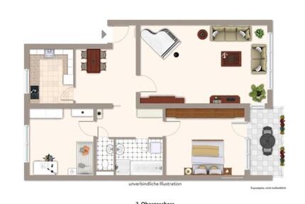 ZU VERMIETEN 3,5 Zimmer Wohnung (91qm) in 71522 Backnang