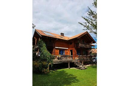 ökol. Wohlfühl Holzblockhaus Bernau Chiemsee zur Miete auf Zeit - Bernau am Chiemsee