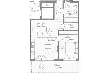 Wohnung zum Kaufen in Frankfurt Am Main 379.000,00 € 57.75 m²