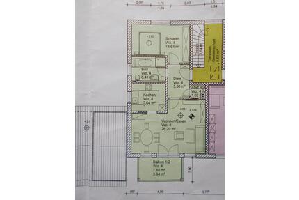 2 Zimmer Wohnung im OG mit Balkon, Garage und Kellerraum - Buttenwiesen