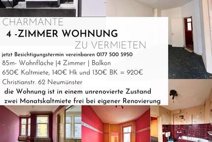 3,5 Zimmerwohnung mit Ostbalkon in zentraler Lage von NEUMÜNSTER