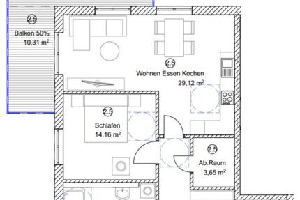 Tolle 2,5 Zi.-WHG, Balkon, Küche, Lift, 75 qm - neue Wohnanlage - Kelheim