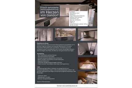 Frisch renovierte Maisonettewohnung im Herzen von Gaildorf