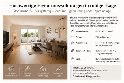 Erstbezug nach Kernsanierung - moderne Eigentumswohnungen nahe Pf - Triftern