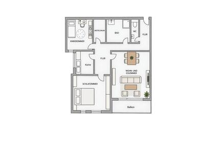Vermiete ab 1.11.2026 3-Zimmerwohnung mit 86,5 qm in Unterkochen - Aalen Ebnat