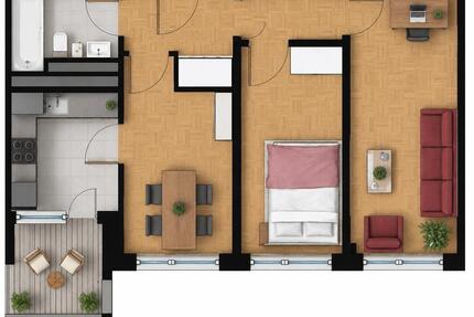 Schöne 2,5-Zimmer-Wohnung in Perlach-Ramersdorf - München Ramersdorf-Perlach
