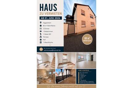 Haus in Oggersheim zur Miete - 1.200,00&nbsp;EUR Kaltmiete, ca.&nbsp; 80,00&nbsp;m&sup2; in Ludwigshafen am Rhein (PLZ: 67069) Edigheim