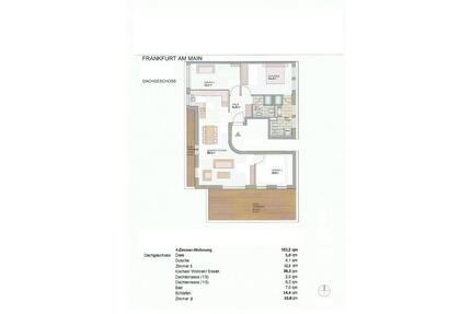 Frankfurt, 4 Zi. Penthouse-Wohnung, von privat - Frankfurt am Main Niederrad
