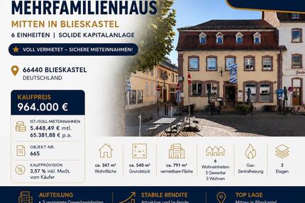 ** Zwei Immobilien- 6 Einheiten. Eine starke Kapitalanlage ** - Blieskastel