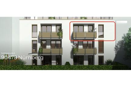 Moderne 2-Zimmer-Neubau-Wohnung mit Balkon in NürnbergSt.Peter