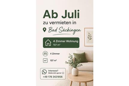 Wohnung zu vermieten Zentrale Lage - Bad Säckingen