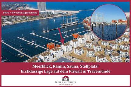 Meerblick, Kamin, Sauna, Stellplatz! Erstklassige Lage auf dem Priwall in Travemünde - Lübeck / Travemünde