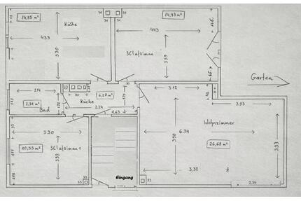 Wohnung 3 Zimmer, Küche Bad - 825,00&nbsp;EUR Kaltmiete, ca.&nbsp; 73,00&nbsp;m&sup2; in Kassel (PLZ: 34130) Kirchditmold