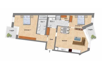 92 qm am Zwinger gegen 2-3-Z-Wohnung Plauen o.ä. oder PRAG - Dresden