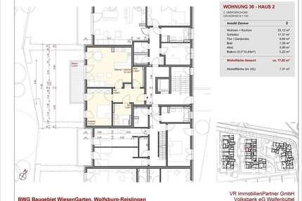 Wohnung zum Kaufen in Wolfsburg 280.000,00 € 77.01 m²