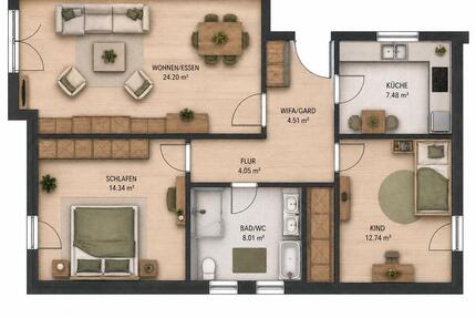 Kapitalanlage mit Garten – vermietete 3-Zimmer-Erdgeschosswohnung - Ingolstadt