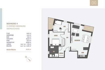 Wohnung zum Kaufen in Straubing 377.000,00 € 92.56 m²