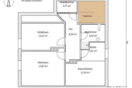 Kleine Dachgeschosswohnung 2ZKB - frisch renoviert - Bielefeld Heepen