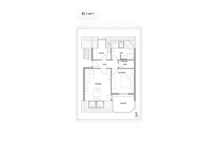 Dachgeschosswohnung 2-Zimmer in Hügelheim - Müllheim