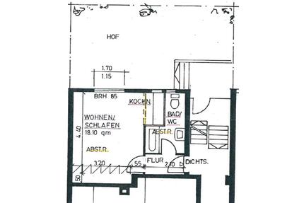 Neu renovierte 1 Zimmer Wohnung in 75175 Pforzheim im EG