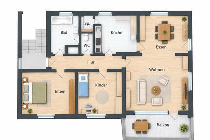Schöne, helle 3,5 Zimmer Wohnung in Schorndorf- Weiler