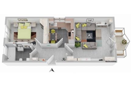 Modernisierte, helle 2-Zimmer Wohnung zu vermieten - Waldsassen