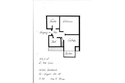 Wunderschöne 2 Raum Wohnung Zehdenick, Einbauküche und gr. Balkon