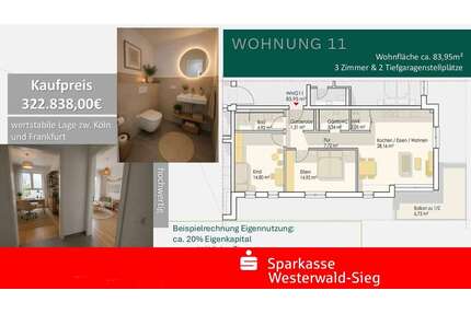 Wohnung zum Kaufen in Ransbach-Baumbach 322.838,00 € 83.95 m²