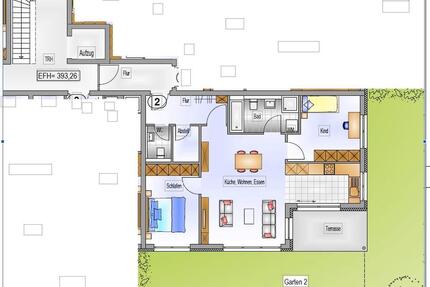 Exkl. 3-Zimmer-EG-Wohnung mit Terrasse und Einbauküche in SHA - Schwäbisch Hall