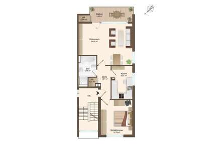 Wohnung zum Mieten in Bochum Eppendorf 900,00 € 63 m² - Bochum / Eppendorf