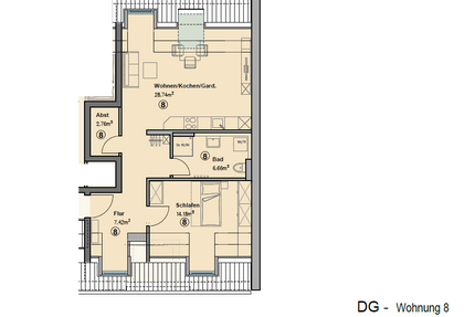 Wohnung zum Mieten in Augsburg 1.200,00 € 60 m²