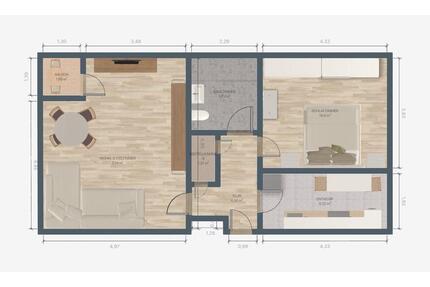 Helle 2-Zimmer-Wohnung mit Balkon in Wuppertal-Elberfeld