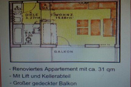 1 - Zimmerwohnung zu verkaufen - 119.000,00&nbsp;EUR Kaufpreis, ca.&nbsp; 31,00&nbsp;m&sup2; in Nürnberg (PLZ: 90459) Rabus